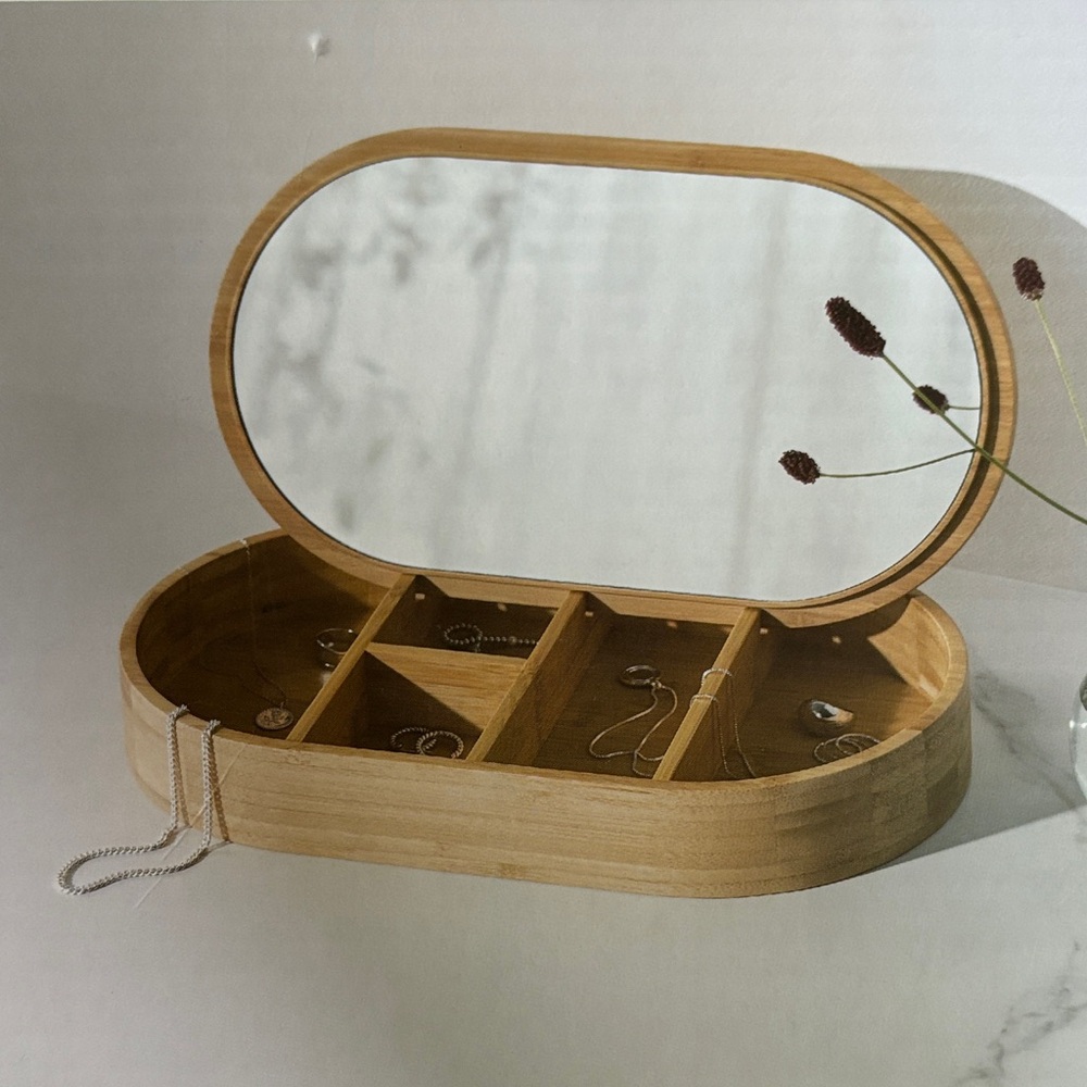 Simons Maison - Bamboo Jewelry Box with mirror lid